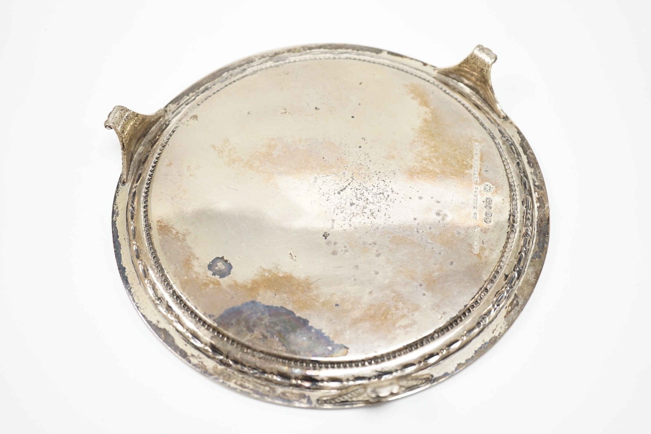A Victorian silver circular salver, by R & S Garrard, London, 1869, 19.8cm, 10.6oz.